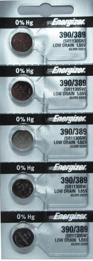 390 / 389 Energizer Watch Batteries 5 pk