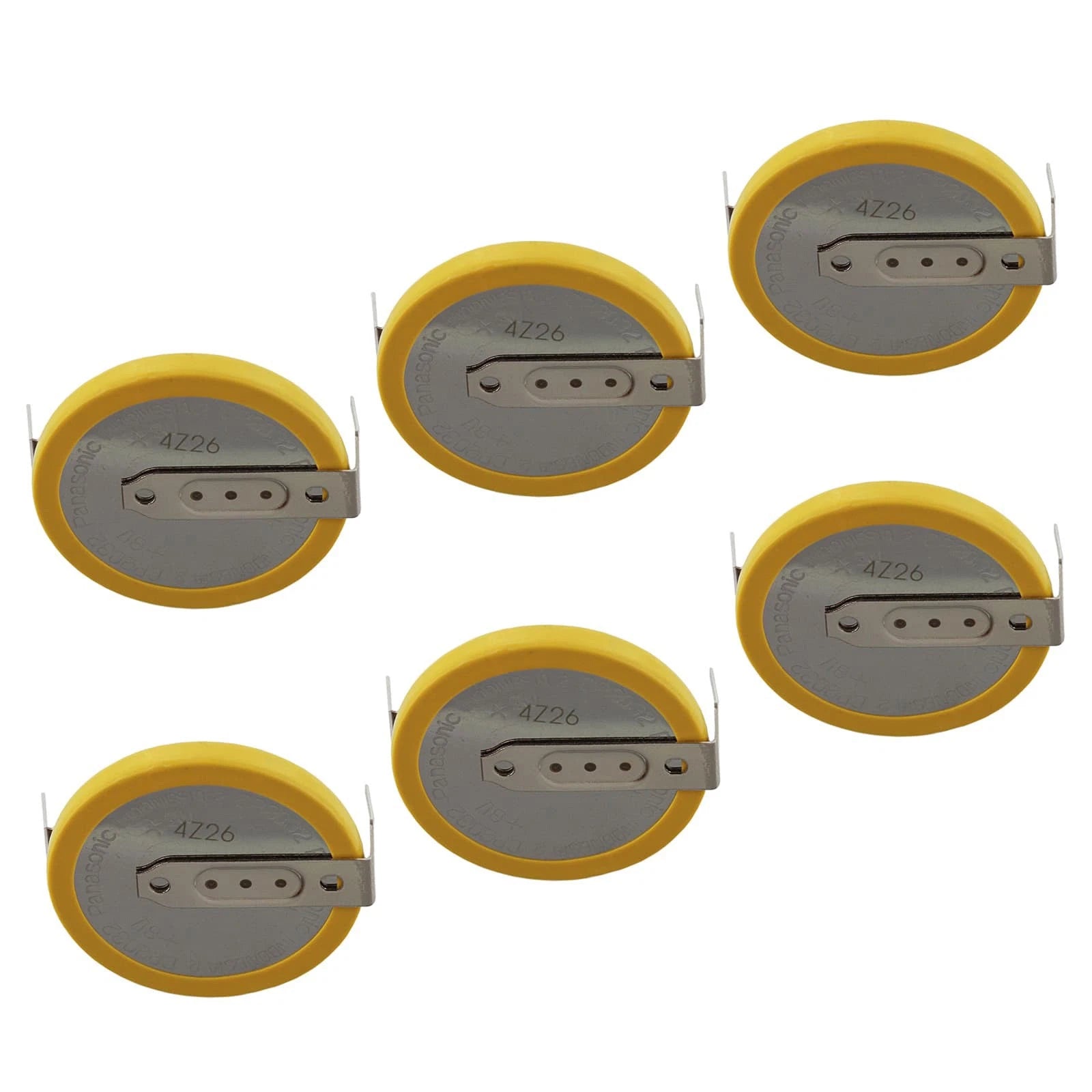 6x CR-2032/HFN 3V Lithium Coin Battery Horz 2 Pins for PC CMOS Memory