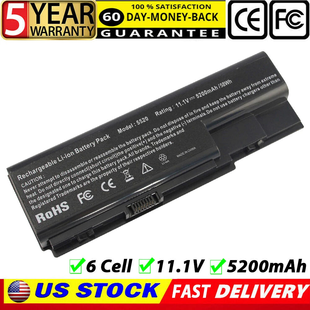 Battery for Acer Aspire 5315-2142 7540-1284 7736z-4088 5200MAH 6Cell
