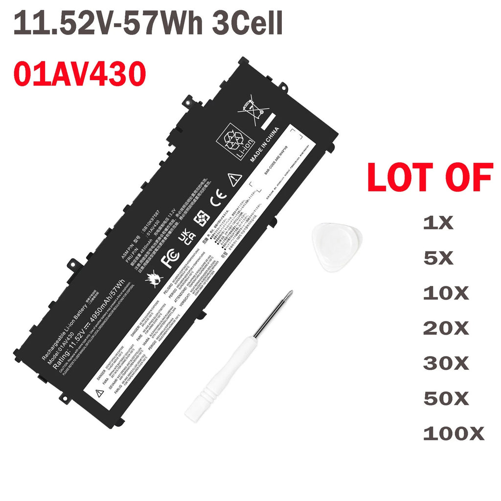 ??LOT OF Battery 01AV430 For Lenovo ThinkPad X1 Carbon 5th Gen 2017/6th Gen 2018