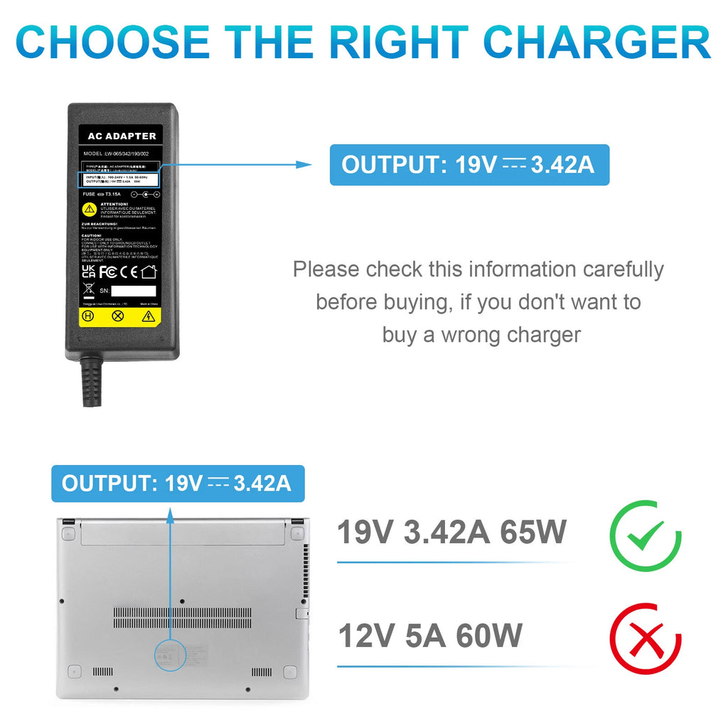 AC/DC Adapter Power Supply Cord Charger For Gateway NV Series Laptop Notebook PC