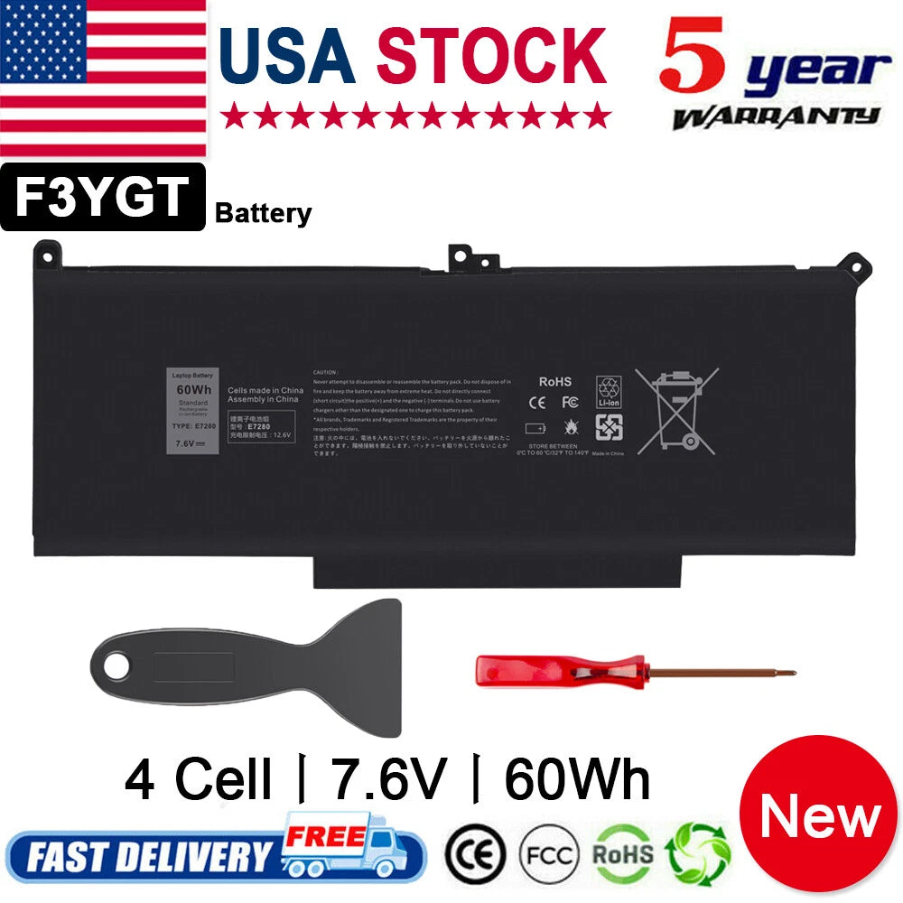 Battery for Dell Latitude 12 13 14 Series E7280 E7290 E7380 E7390 E7480 E7490