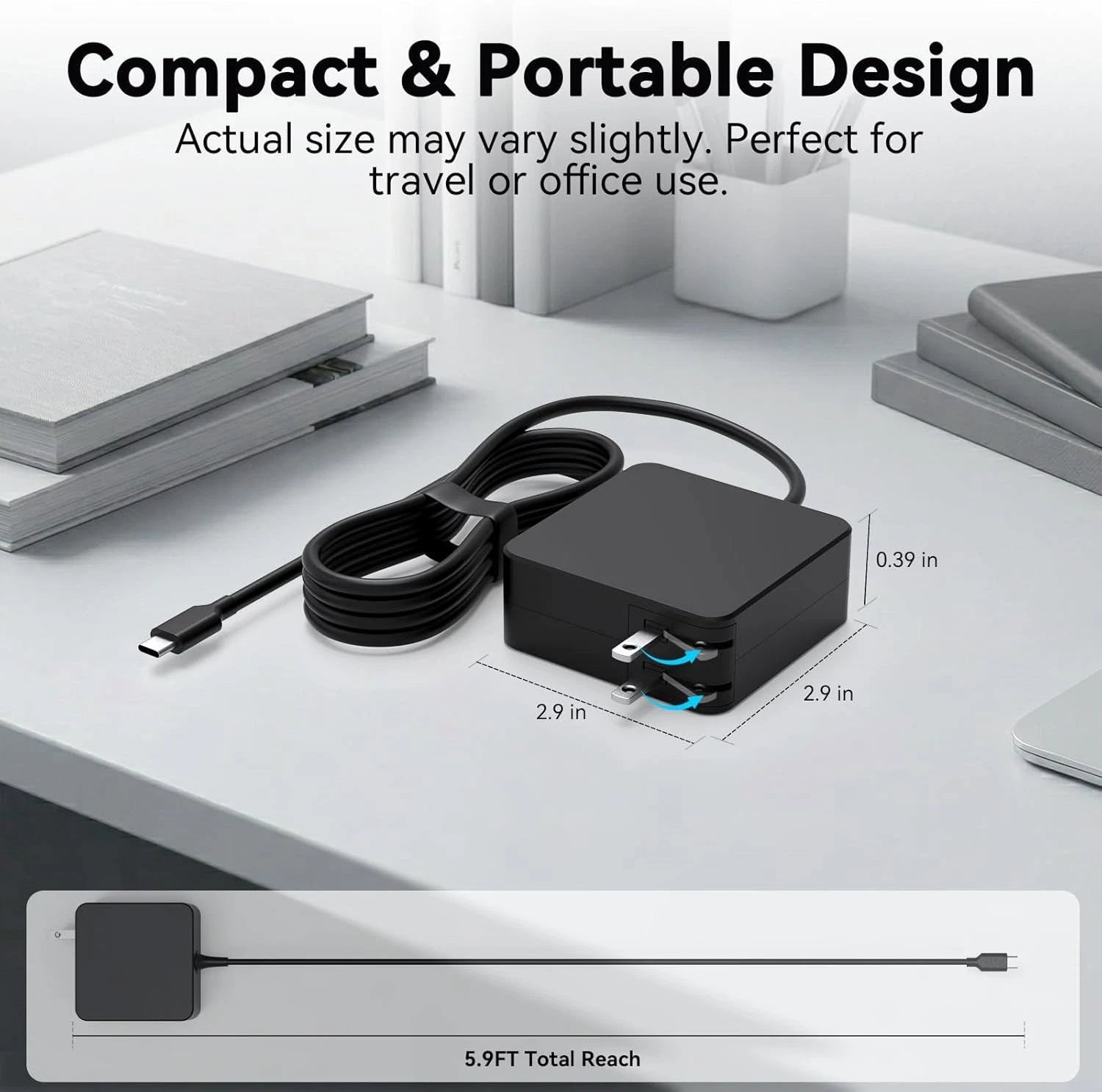 65W watt Laptop Charger Type C USB-C AC Adapter for Lenovo, Asus, MacBook pro