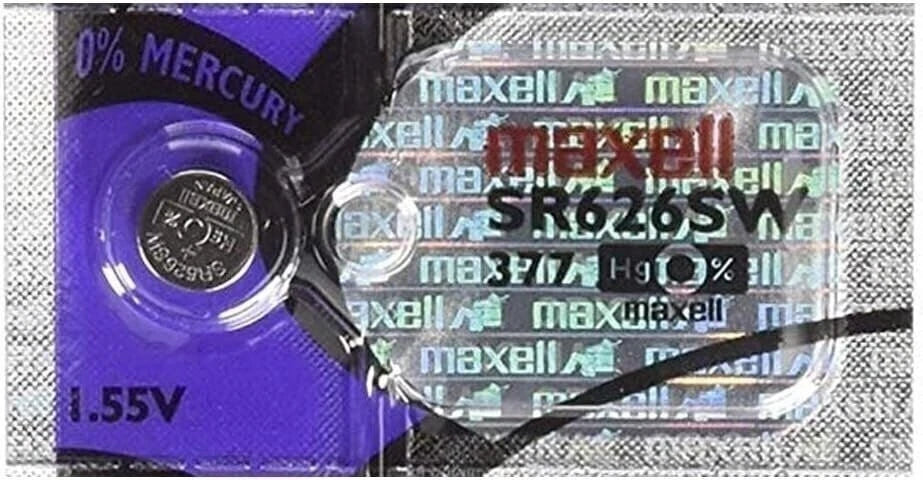 One (1) X Maxell 377 SR626SW SB-AW Silver Oxide Watch Battery 1.55v Blister...