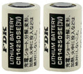 2 FDK 14250 CR14250SE 1/2 AA 3V Lithium 850mAh Batteries