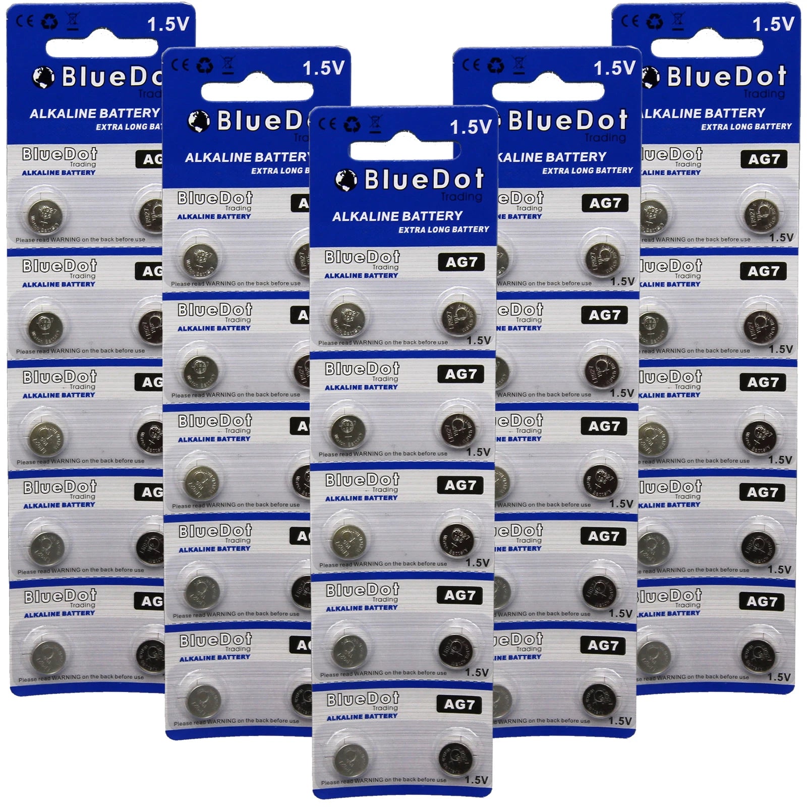 50 BlueDot AG7 395A 926 LR927 SR927SW LR57 SR927 395 Alkaline Watch Battery USA