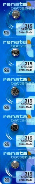 319 Renata Mercury Free Silver Oxide Watch Batteries x 5