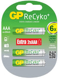6 PCS AAA Battery Hi-power GP Recyko 800 mAh 1.2V Ni-MH NIMH Rechargeable