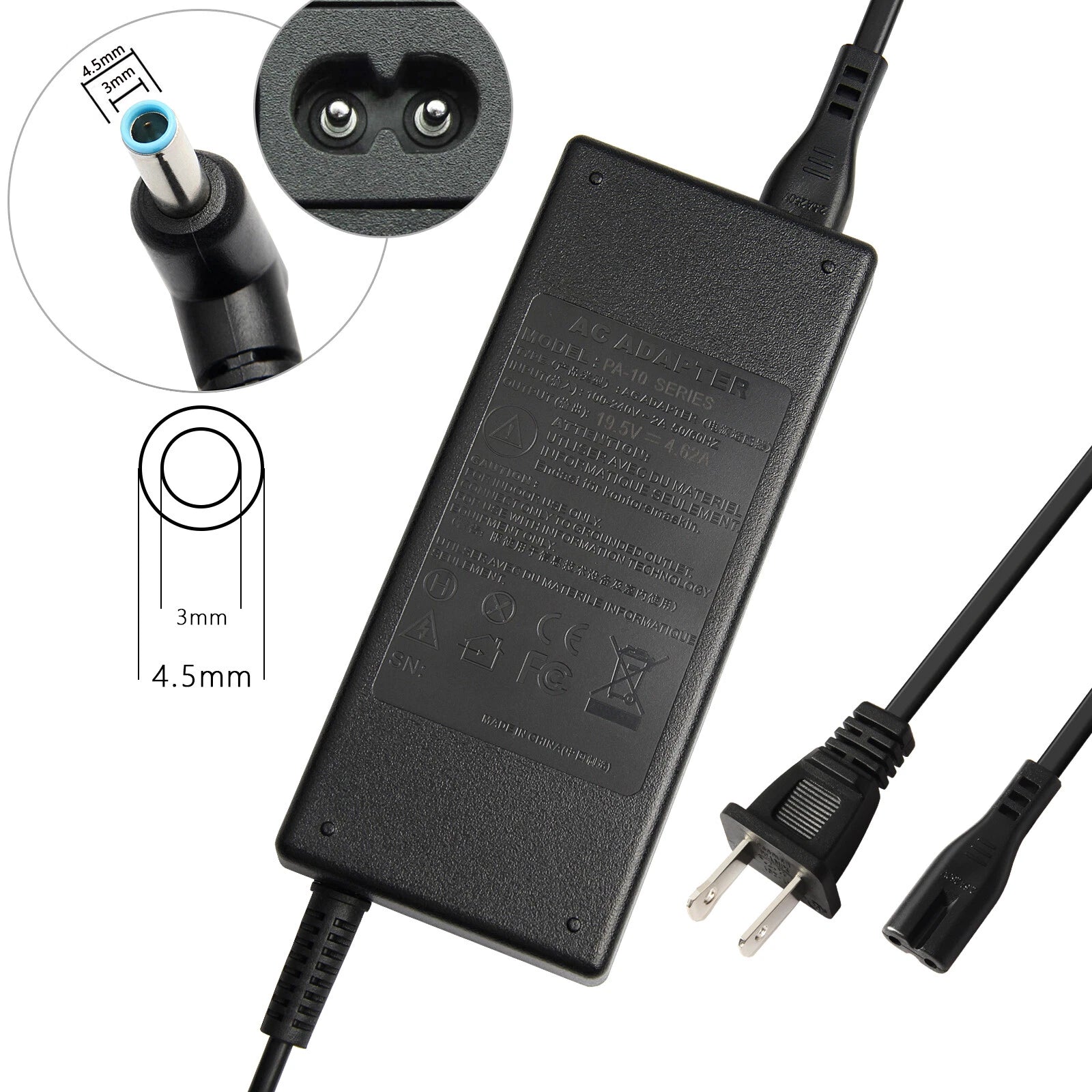 90W AC Power Adapter Charger For HP Envy 17T-J000 17T-J100 Laptop Power Supply