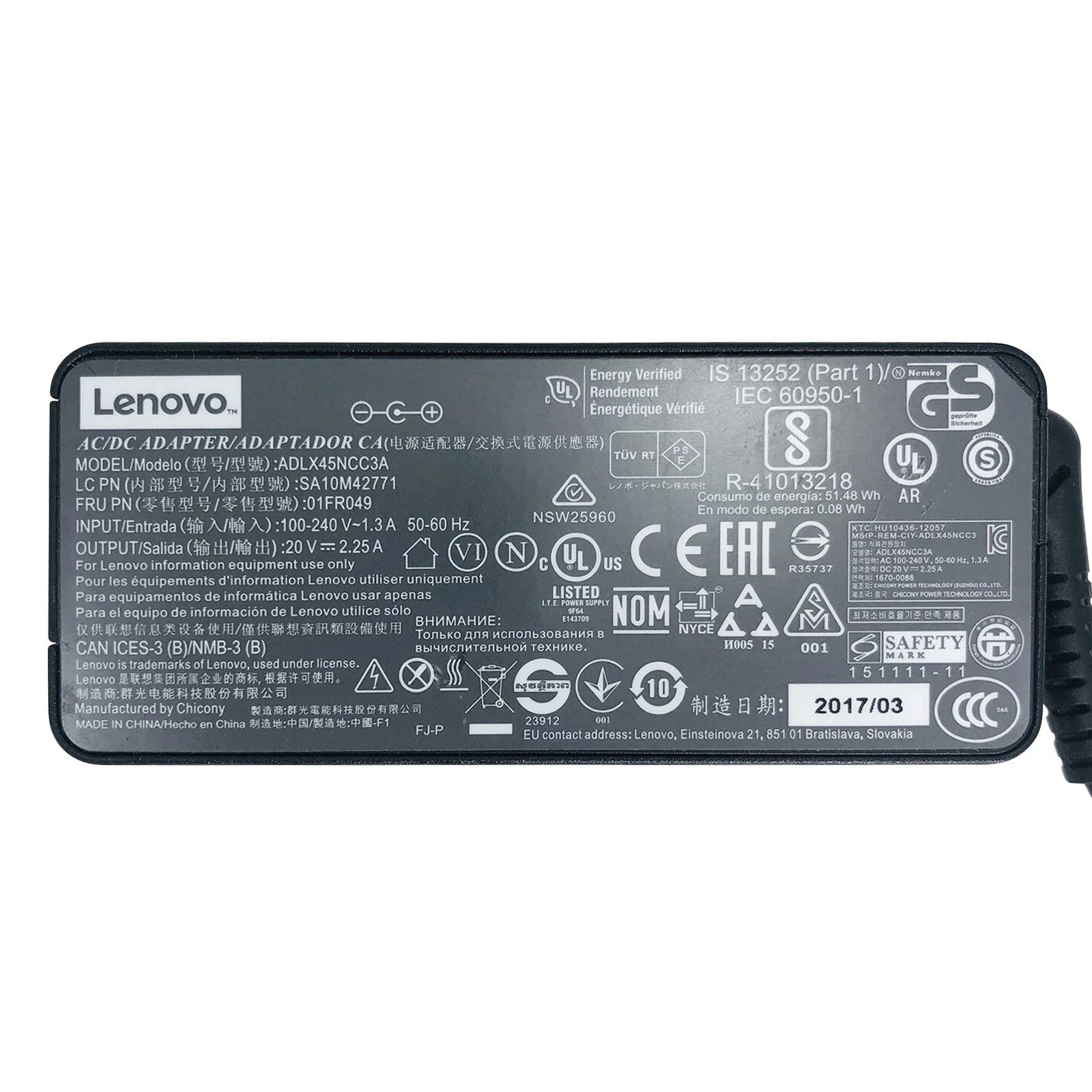 NEW Open Box Genuine Lenovo AC Power Adapter for IdeaPad S340-15AP S340-15API