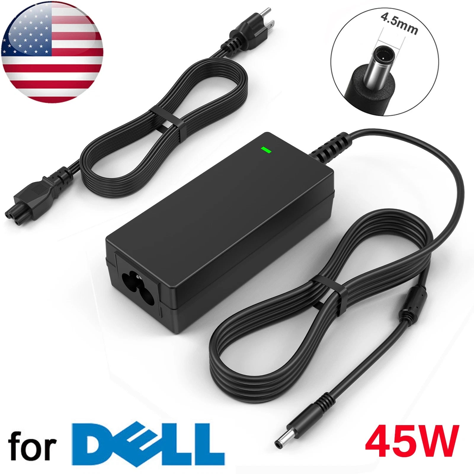 For Dell XPS 13 9350 9360 Laptop 45W LA45NM140 Charger AC Adapter Power Supply