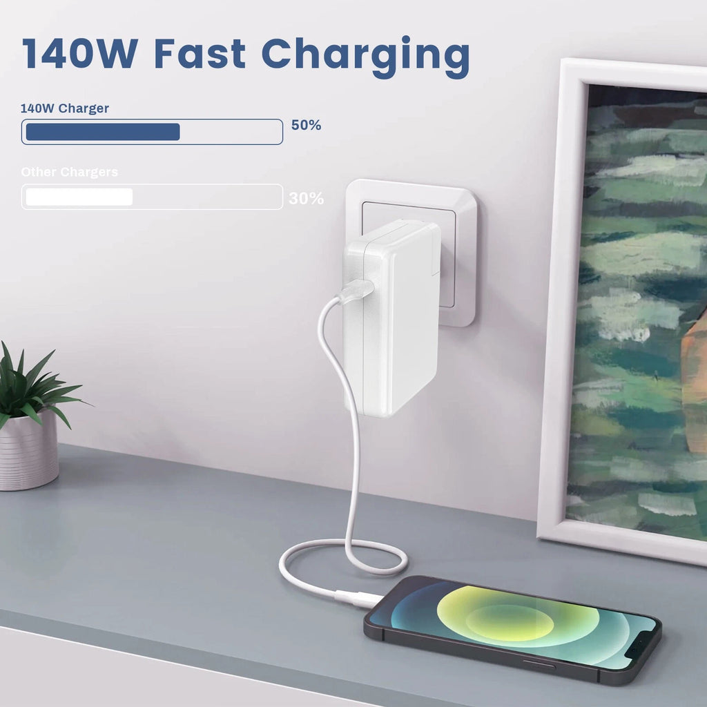 61W/96W/140W USB-C Wall Charger AC Power Adapter For Apple MacBook Pro Air iPad
