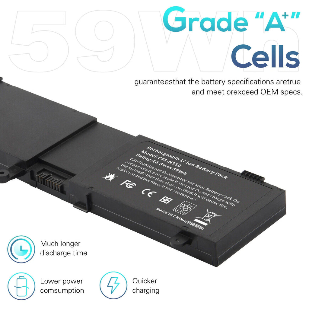 C41-N550 Laptop battery For ASUS N550J N550JV N550JK N550JA N550LF Q550L 59Wh