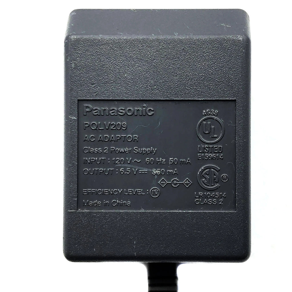 NEW Original Panasonic PQLV209 Class 2 Power Supply Adapter 6.5V 350mA Charger