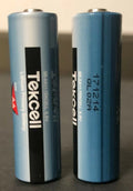 Brand New "2" Tekcell SB-AA11 14500 Lithium Battery LS14500, MFG Date: 2017