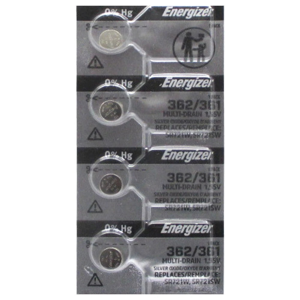 ENERGIZER 362 Watch and Calculator Batteries 4 Pcs