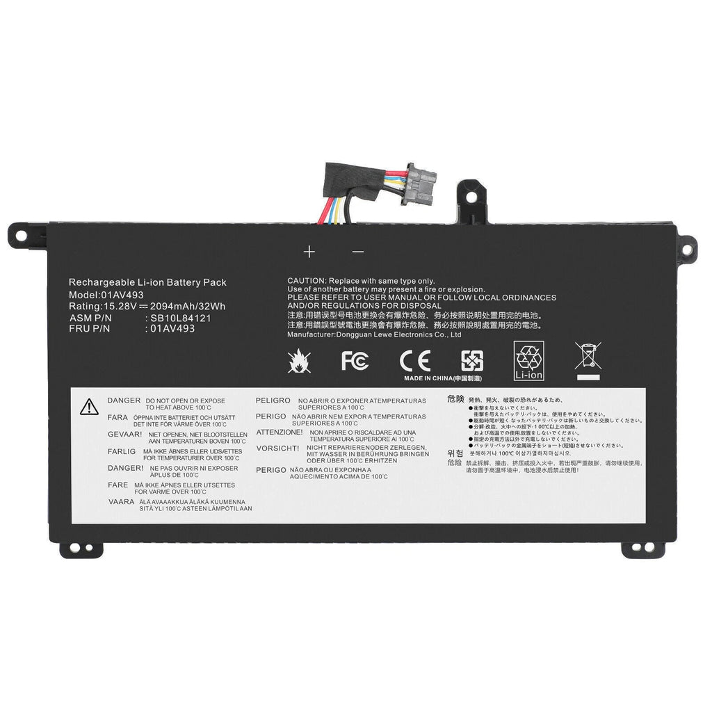 NEW 01AV493 Battery For Lenovo ThinkPad T570 T580 P51S P52S 00UR890 00UR891 32WH