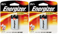 2X1 Energizer Max 9 Volt 9v alkaline Batteries Long Lasting Battery EXP 2023