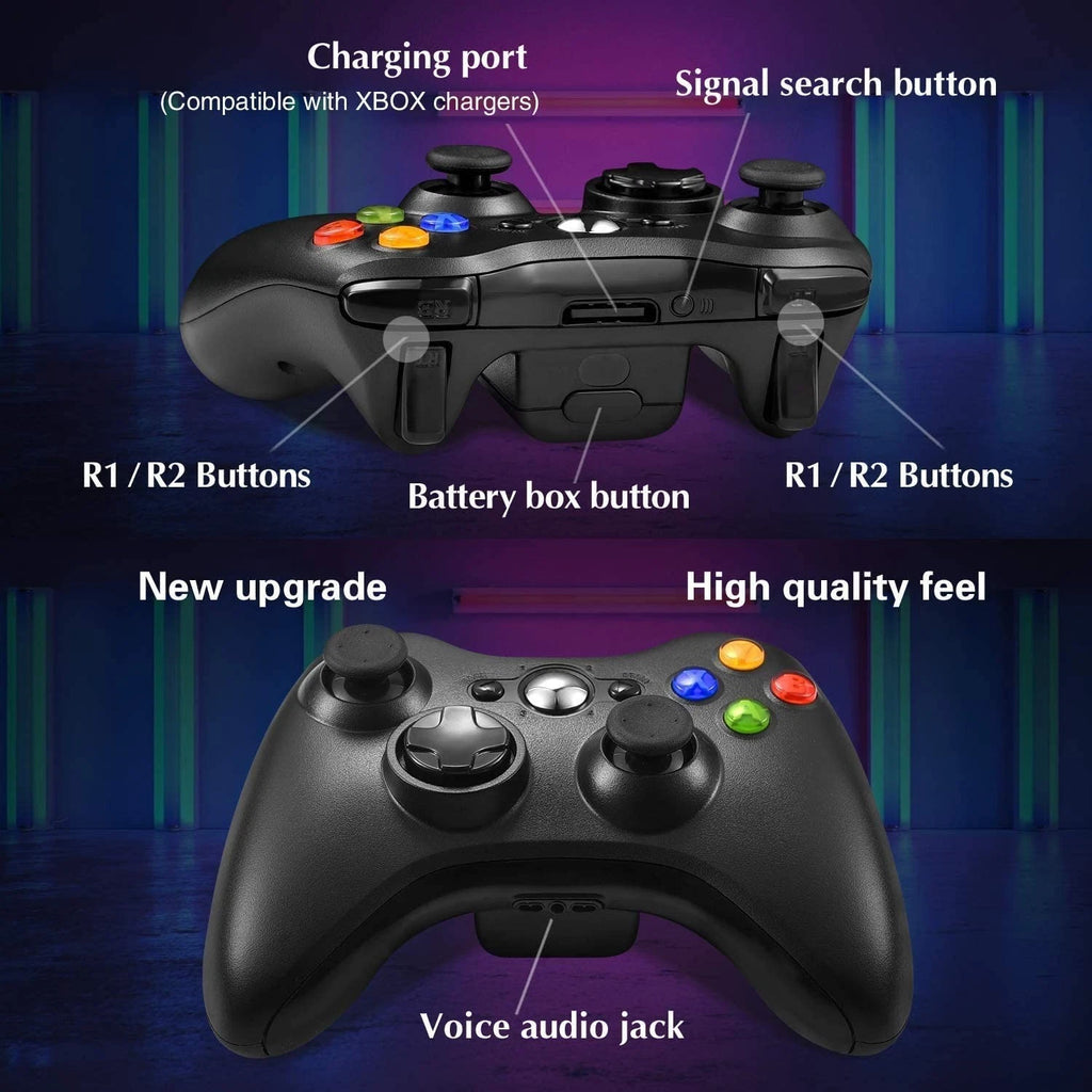 Wireless Controller Receiver For Microsoft Xbox 360/ 360Slim PC Windows 11/10