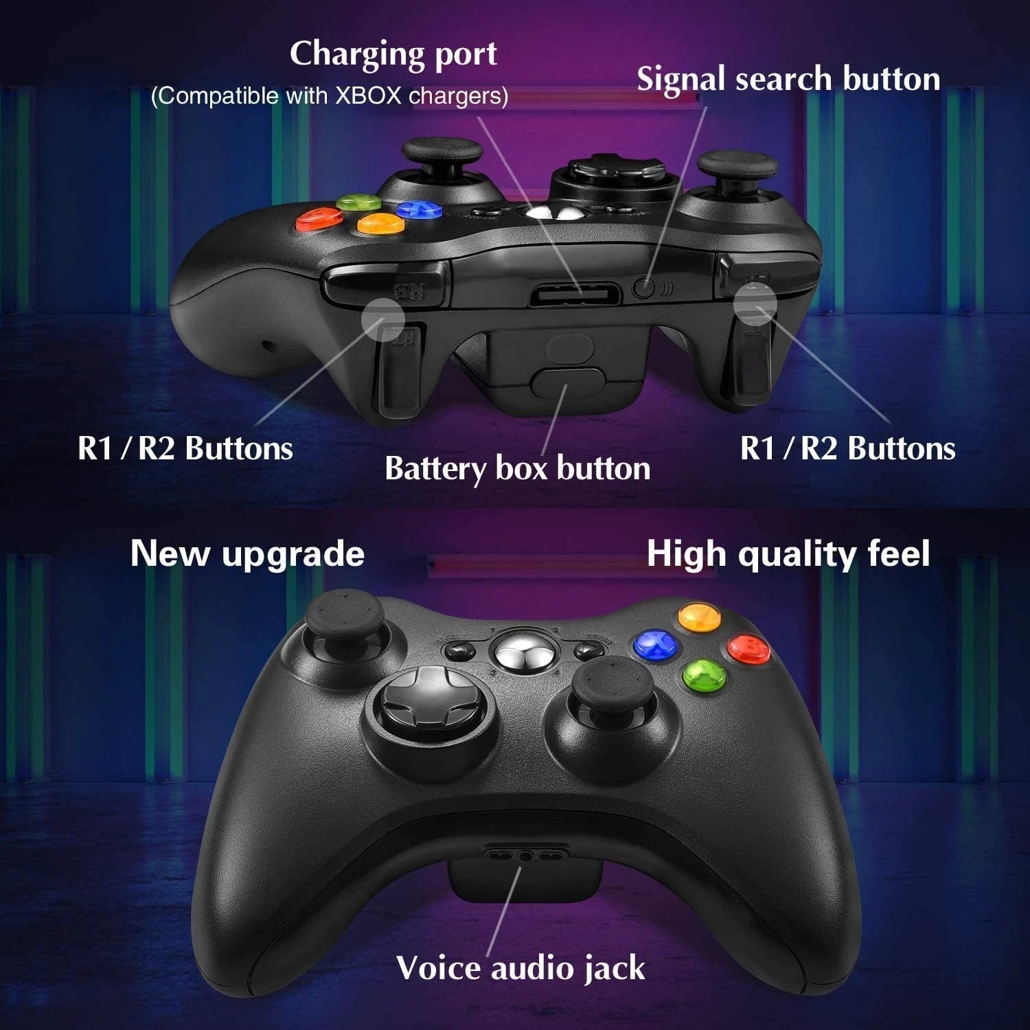Wireless Controller Receiver For Microsoft Xbox 360/ 360Slim PC Windows 11/10