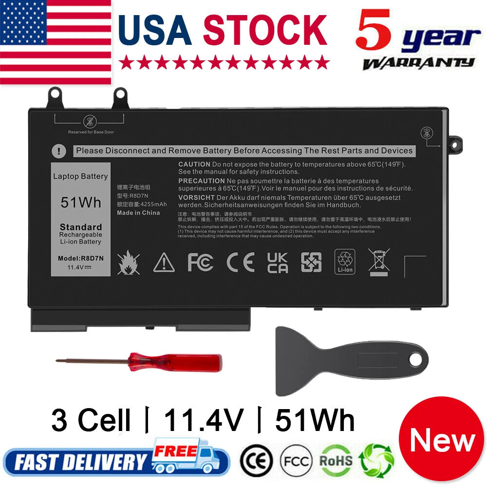 1V1XF 51Wh Battery Replacement for DELL Precision 3540 3550 Latitude 5400 R8D7N