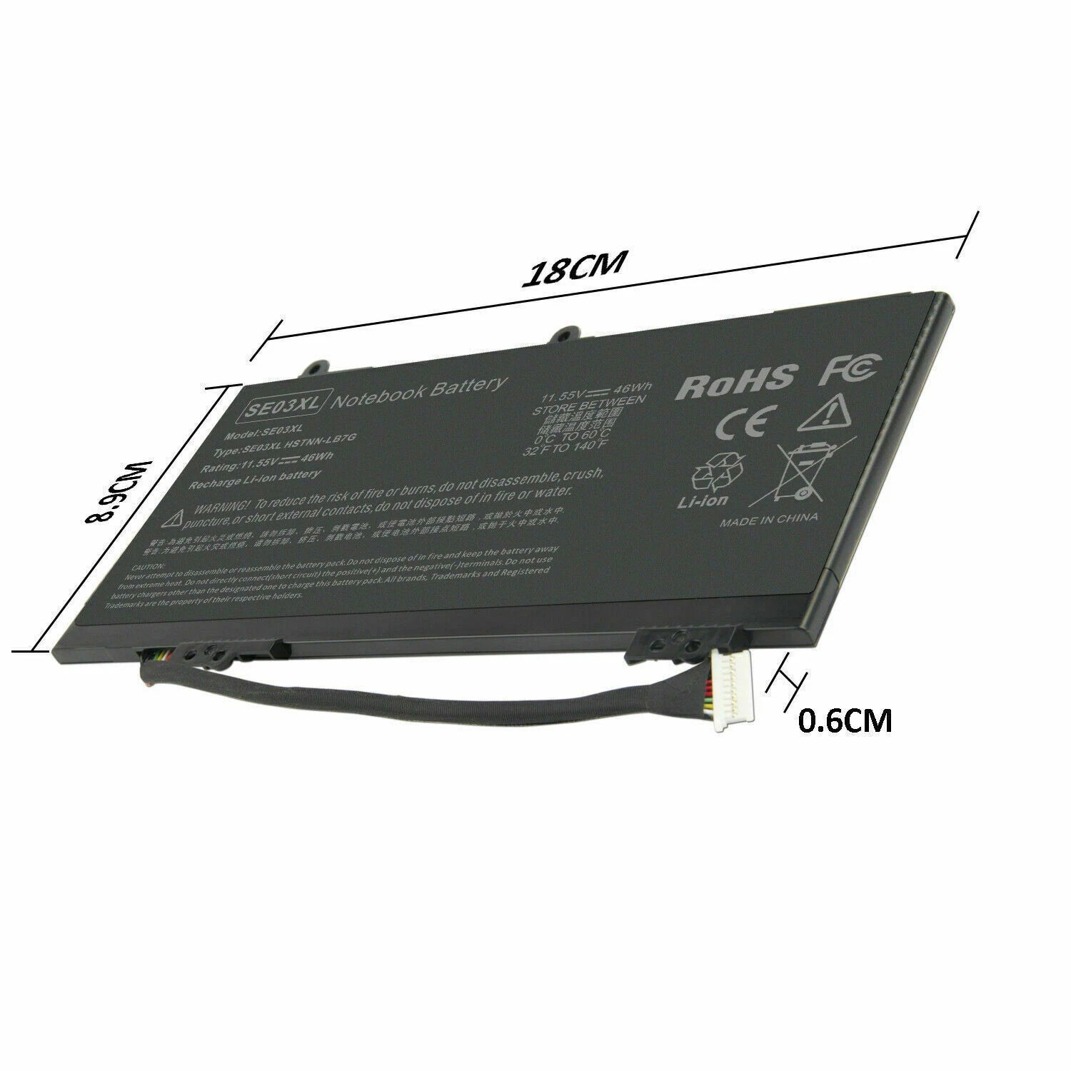 SE03XL Battery for HP Pavilion 14-AL HSTNN-LB7G 849568-421 849908-850 11.55V 46W