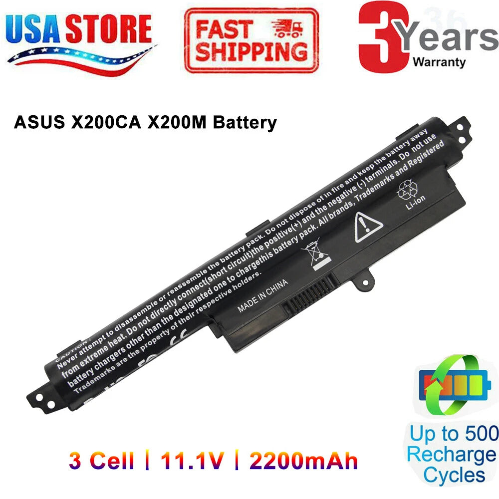 X200CA X200M X200MA Battery For ASUS Vivobook F200CA A31N1302 11.6" Series