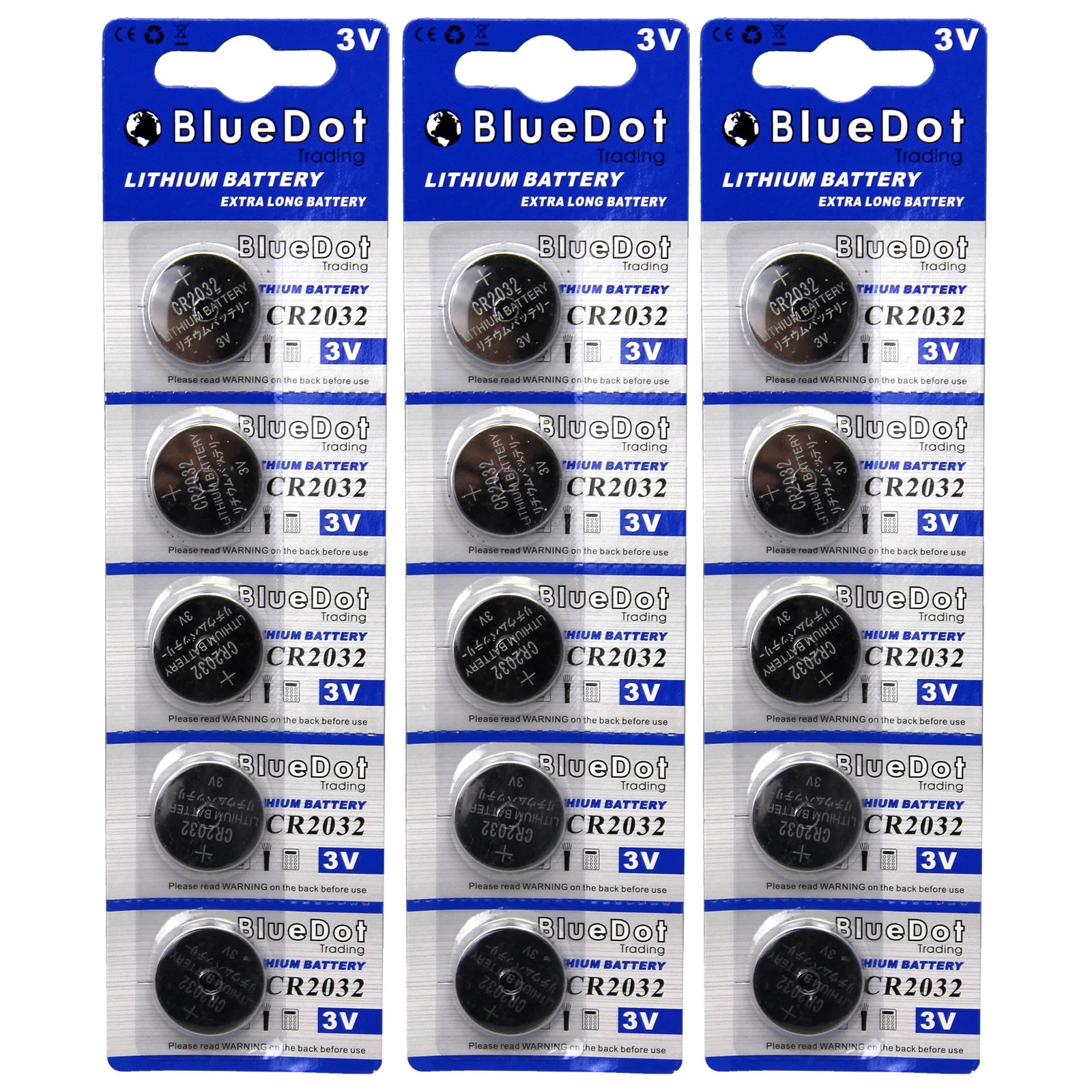 (FIFTEEN) 15 CR2032 DL2032 ECR2032 5004LC 3 Volt Lithium Battery Button Cell