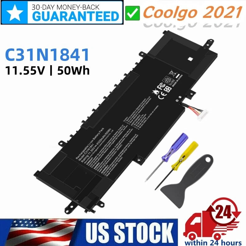 50WH C31N1841 Battery For Asus ZenBook Q427 Q427F Q427FL UX334 UX434 UM433 UM434