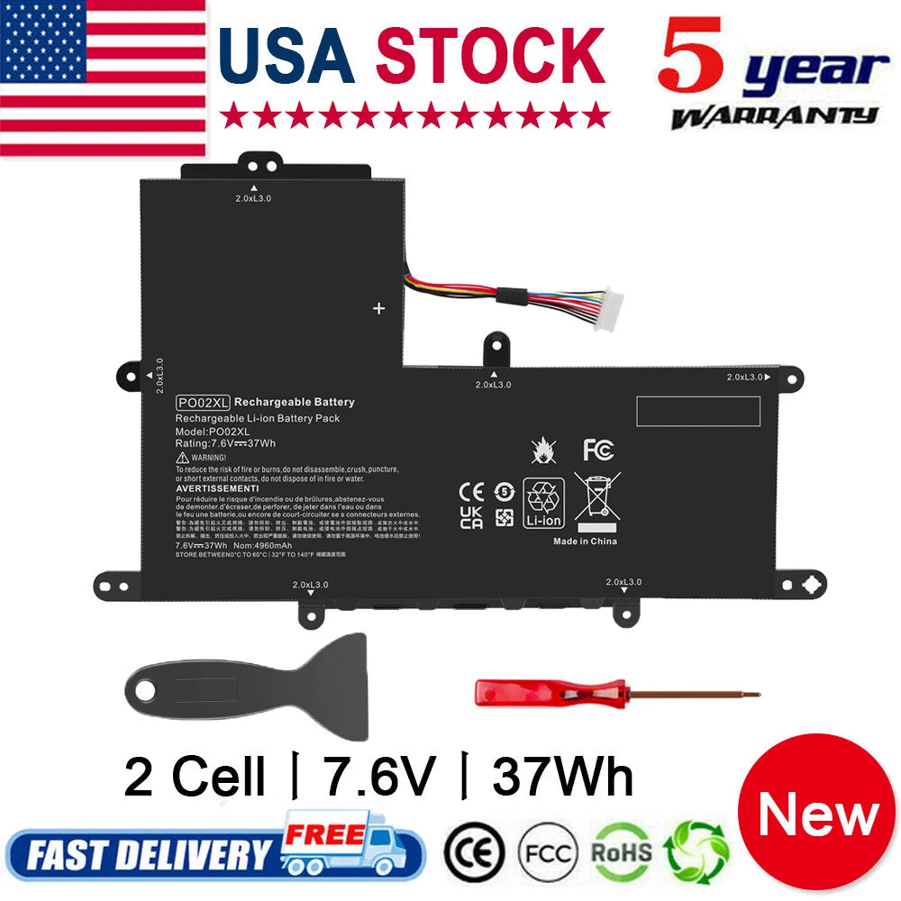 PO02XL Battery for HP Stream 11-R 11-R015WN 11-Y 11-Y020WM 11-Y010WM 823908-1C1