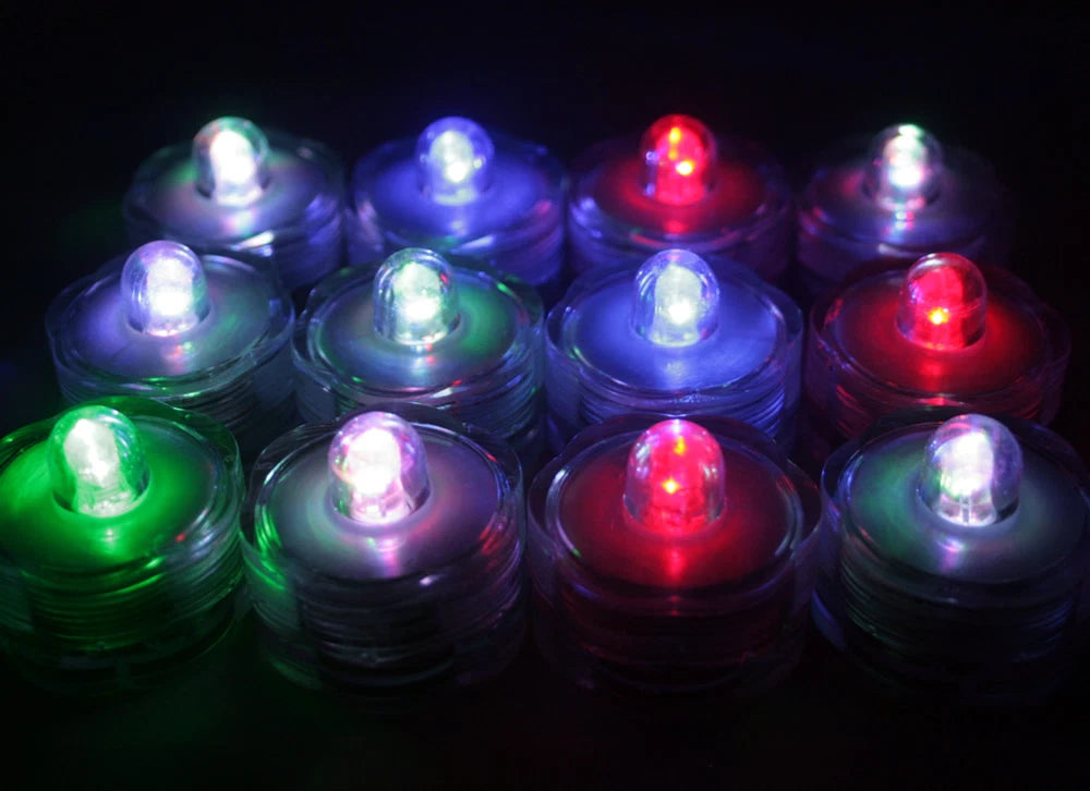 Multi-Color Changing LED very bright tealights, 36 - Candles Battery operated FR