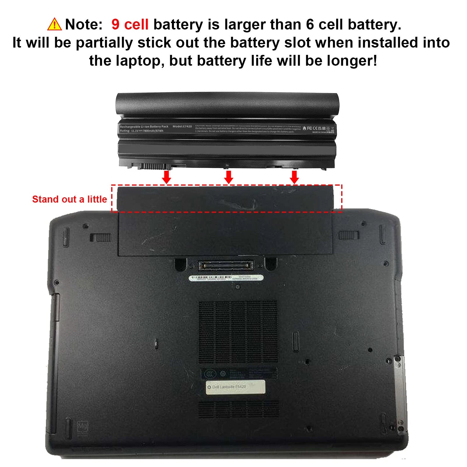 9 cell Battery For Dell Latitude E5420 E5430 E5530 E6420 E6430 ATG E6520 XV2VV