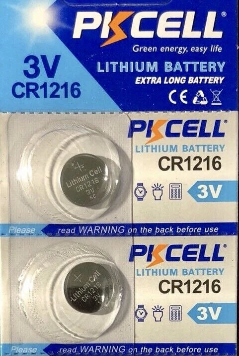CR1216 PKCELL / 1216 ECR1216 3V BUTTON COIN CELL (4 BATTERIES) USA Seller