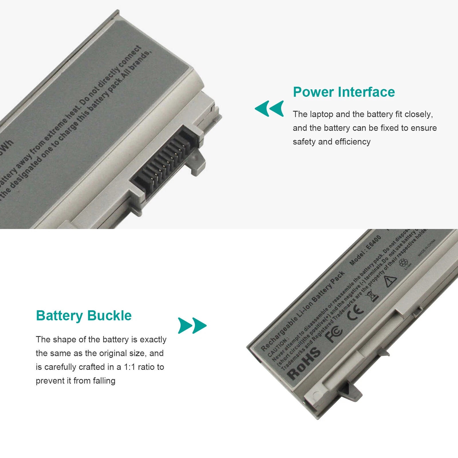5200mAh Battery For Dell Latitude E6400 E6410 E6500 E6510 PT434 W1193 M4400