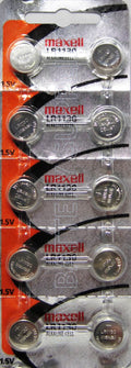 10 Original Maxell LR1130 AG10 389 390 189 L1131 Alkaline Batteries "Hologram"