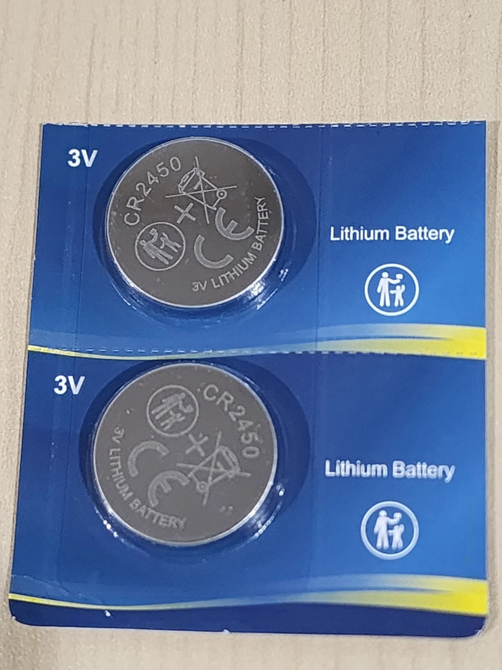 2 pc Tcbest CR2450 Battery 3V Lithium Coin Cell DL2450 Expire 12/2028