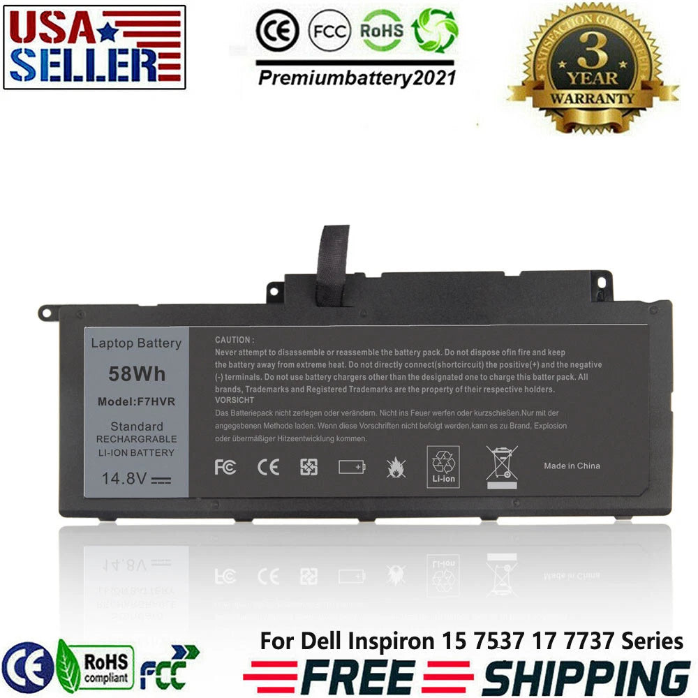 Laptop Battery for Dell Inspiron 17 7737 Inspiron 15 7537 Inspiron14 7437 F7HVR