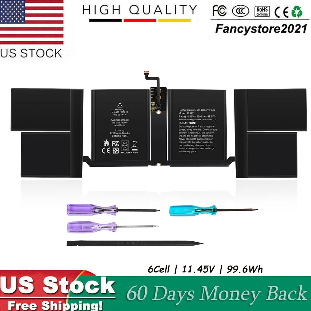 A2485 A2527 Laptop Battery for Apple MacBook Pro 16'' A2485 (Late 2021) EMC 3651