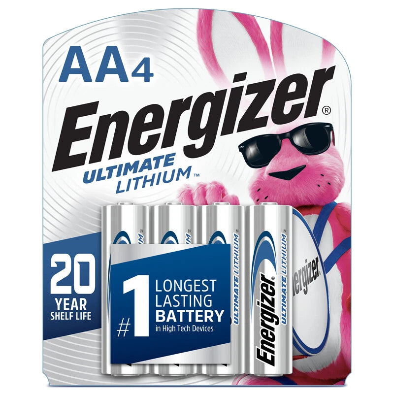 Energizer AA 4 Ultimate Lithium Long Lasting Battery Fresh