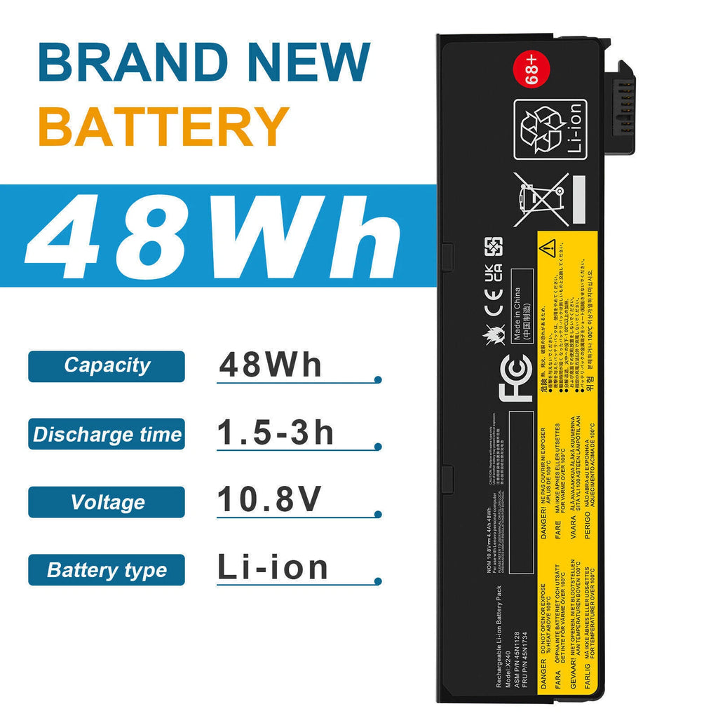 68++ Battery for Lenovo ThinkPad X240 X240S X250 X260 X270 T440 T440S T450 T450S