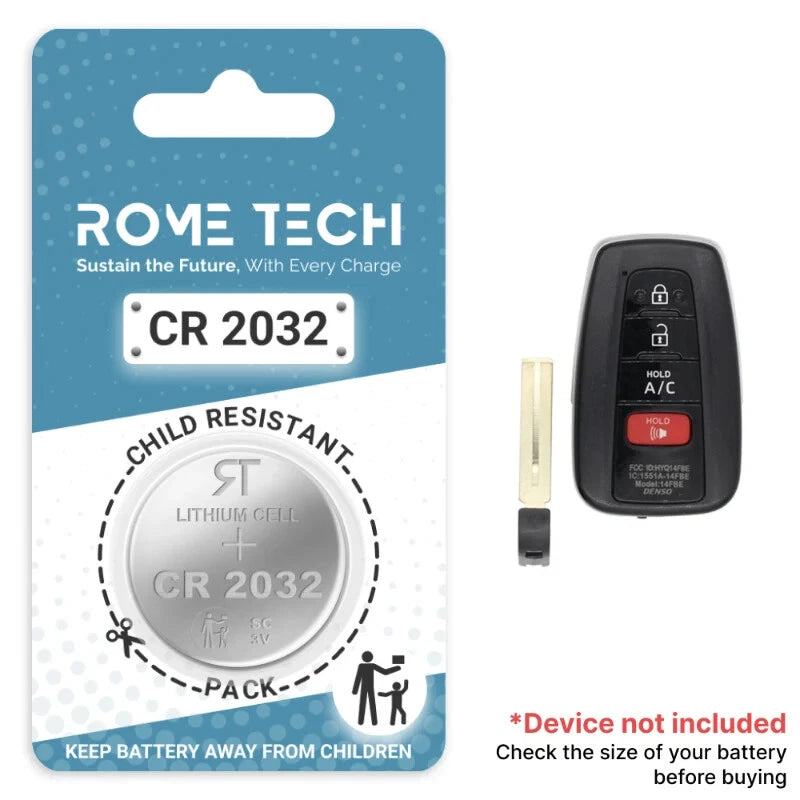 Key Fob Battery Replacement for Toyota Prius Prime 2022 2021 2020 2019 2018 2017
