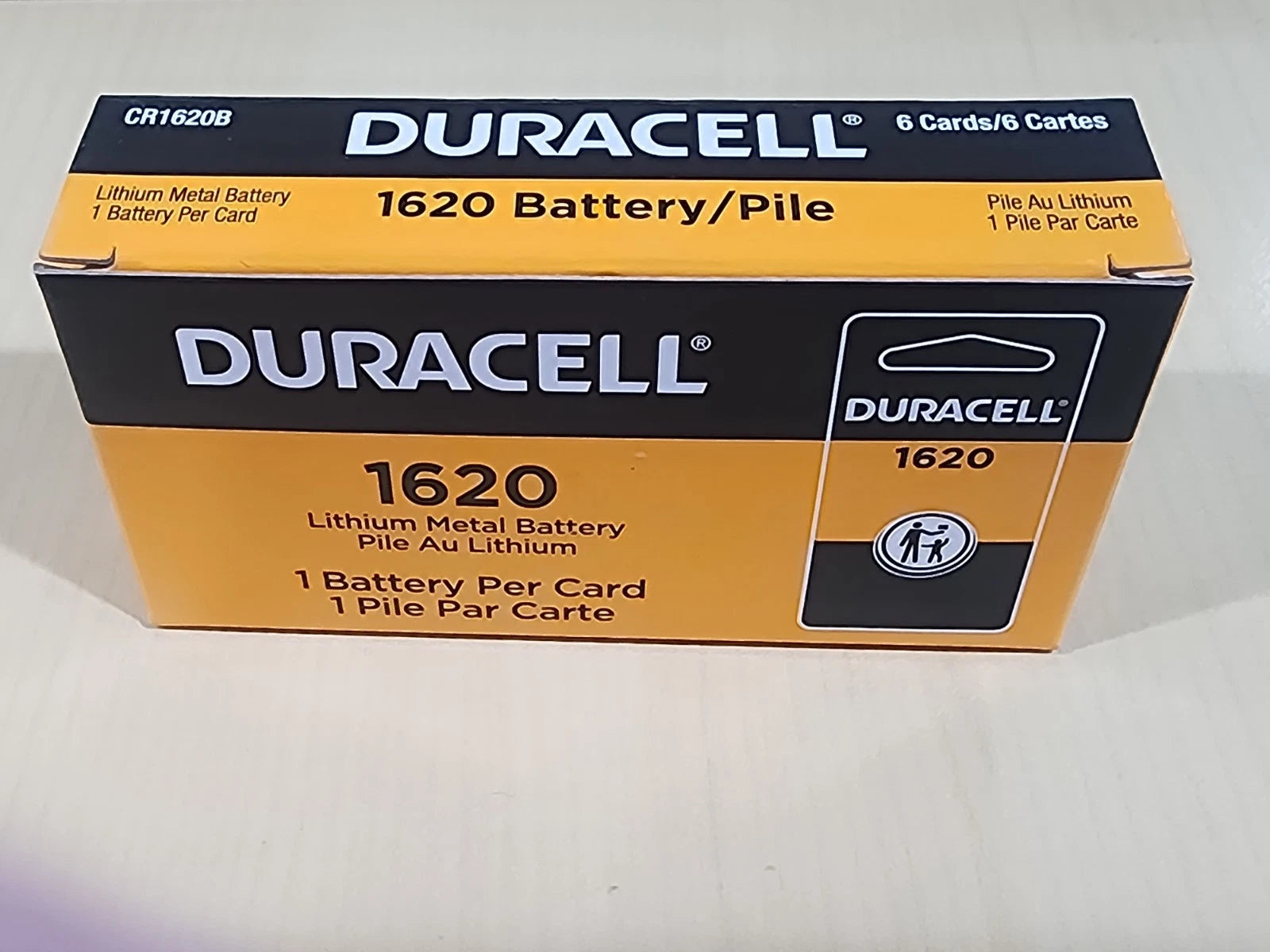 2 Pack DURACELL CR1620 ECR1620 3V Coin Cell Lithium Battery Exp. 2034