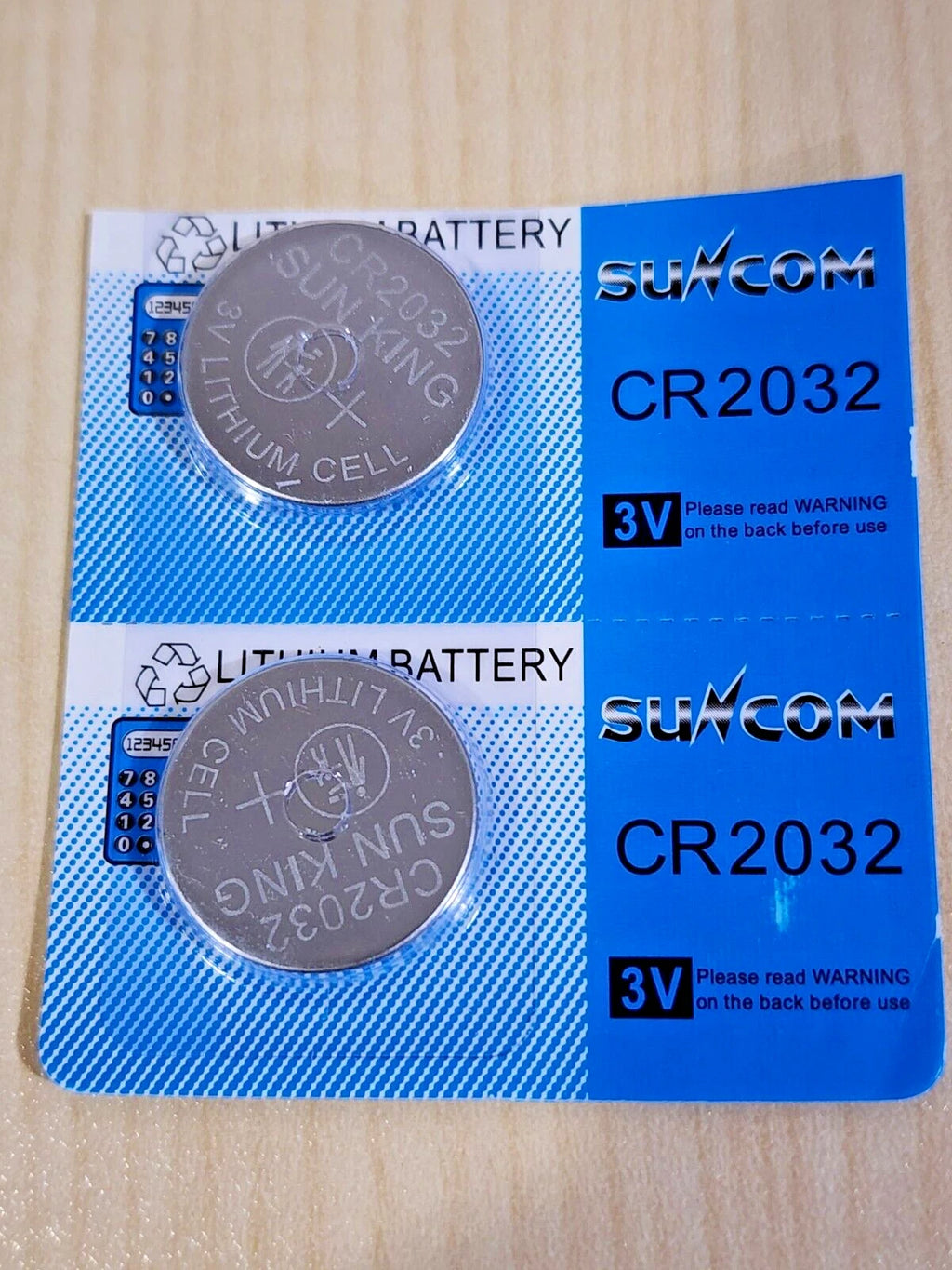 20 x New SUNCOM CR2032 CR 2032 ECR2032 3v lithium Battery key fobs