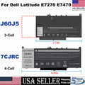 J60J5/7CJRC Battery For Dell Latitude E7270 E7470 7470 7270 MC34Y 242WD 3/4 Cell