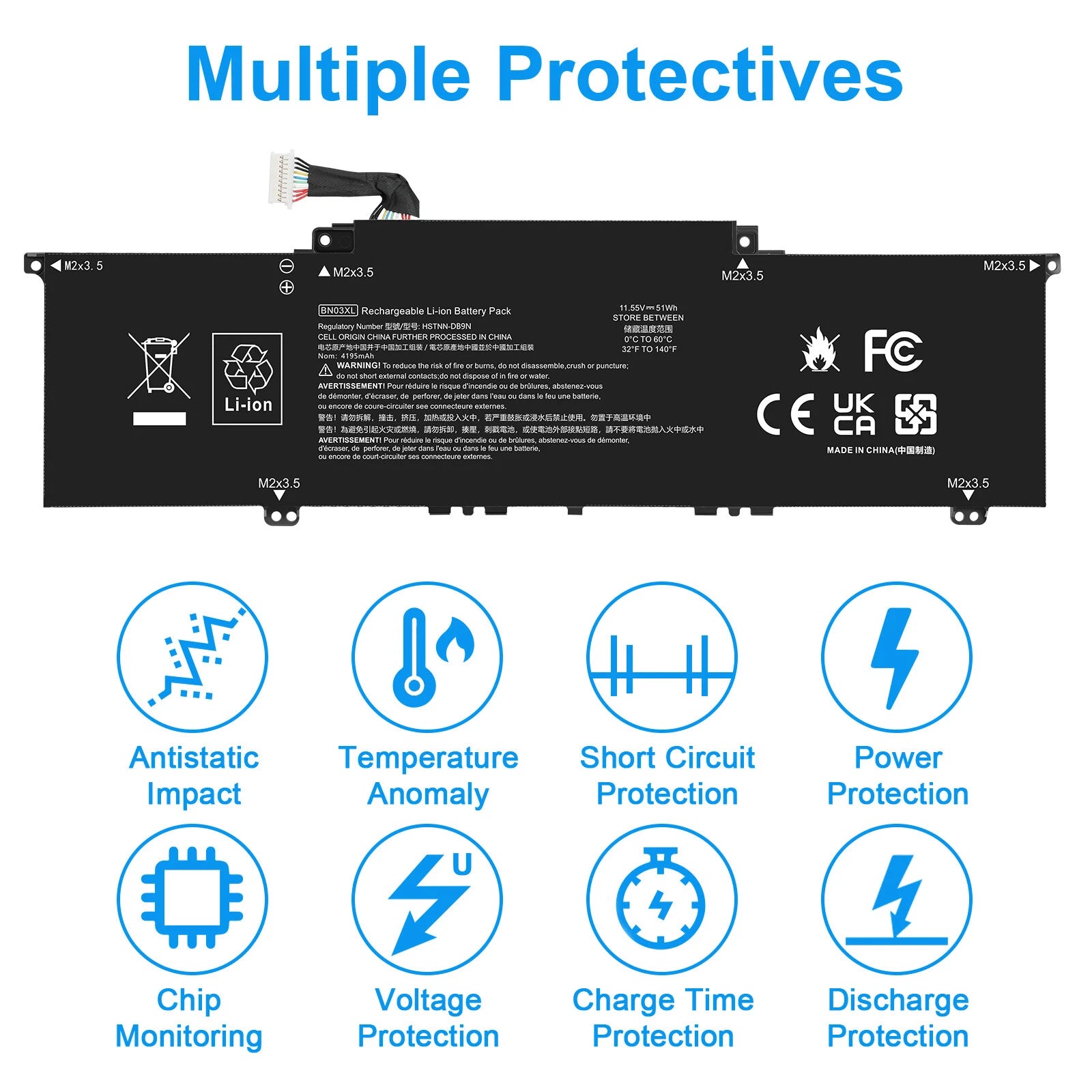 BN03XL Battery For HP Envy x360 15m-ee013dx HSTNN-OB1O L76965-AC1 L77034-005 New
