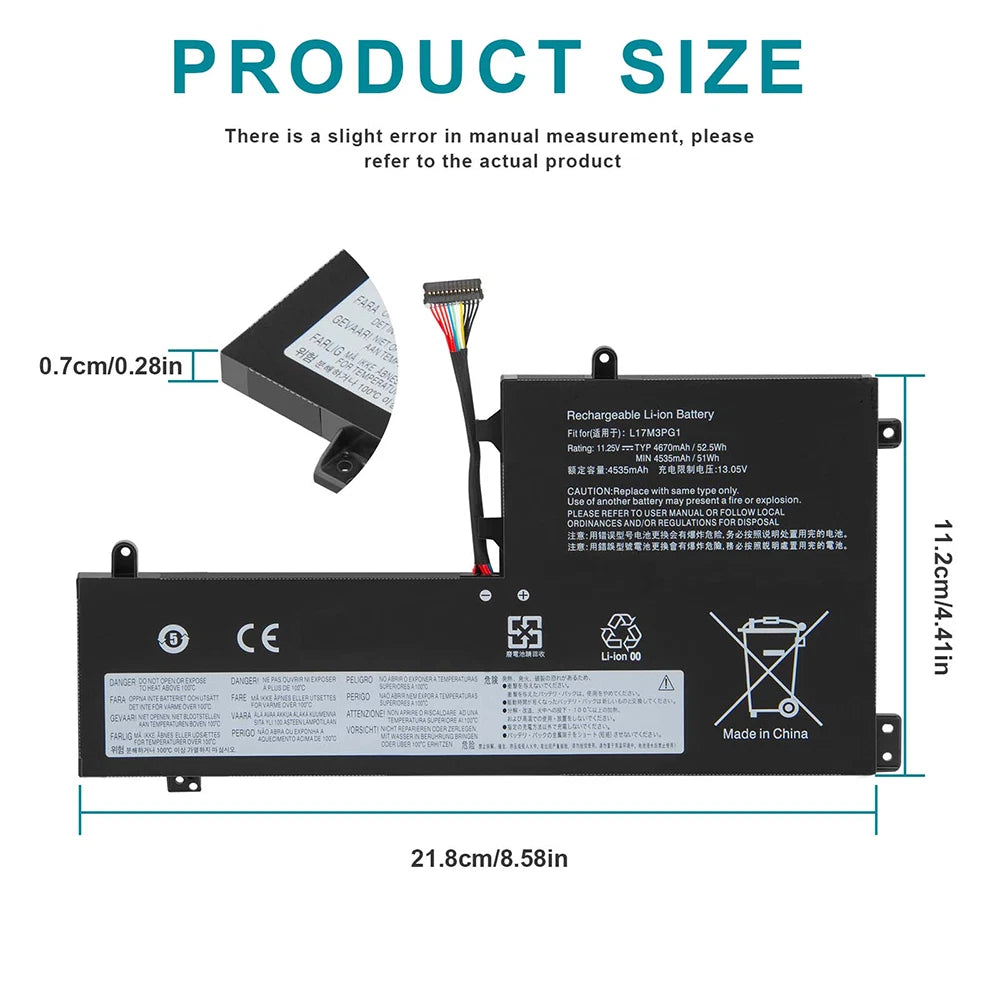 L17C3PG1 Battery For Lenovo Legion Y530-15ICH Y545-PG0 Y540-17IRH Y540-15IRH