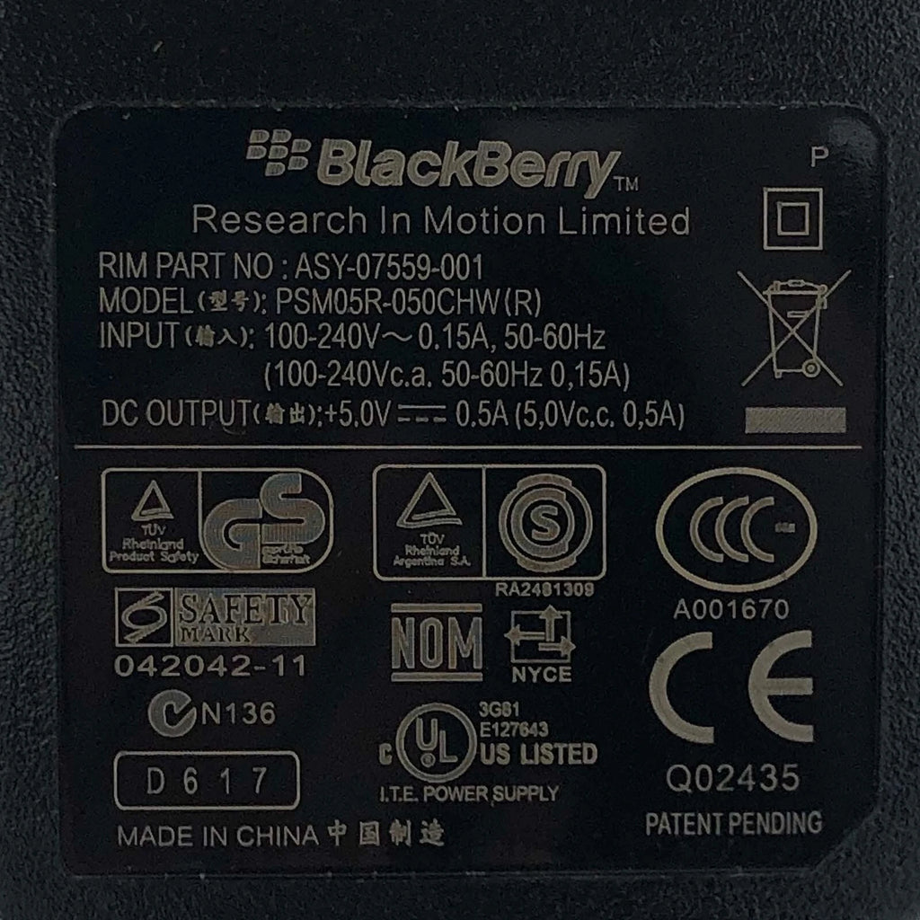 NEW Original BlackBerry Home Wall Travel Charger for BlackBerry Bold 9000 Phone