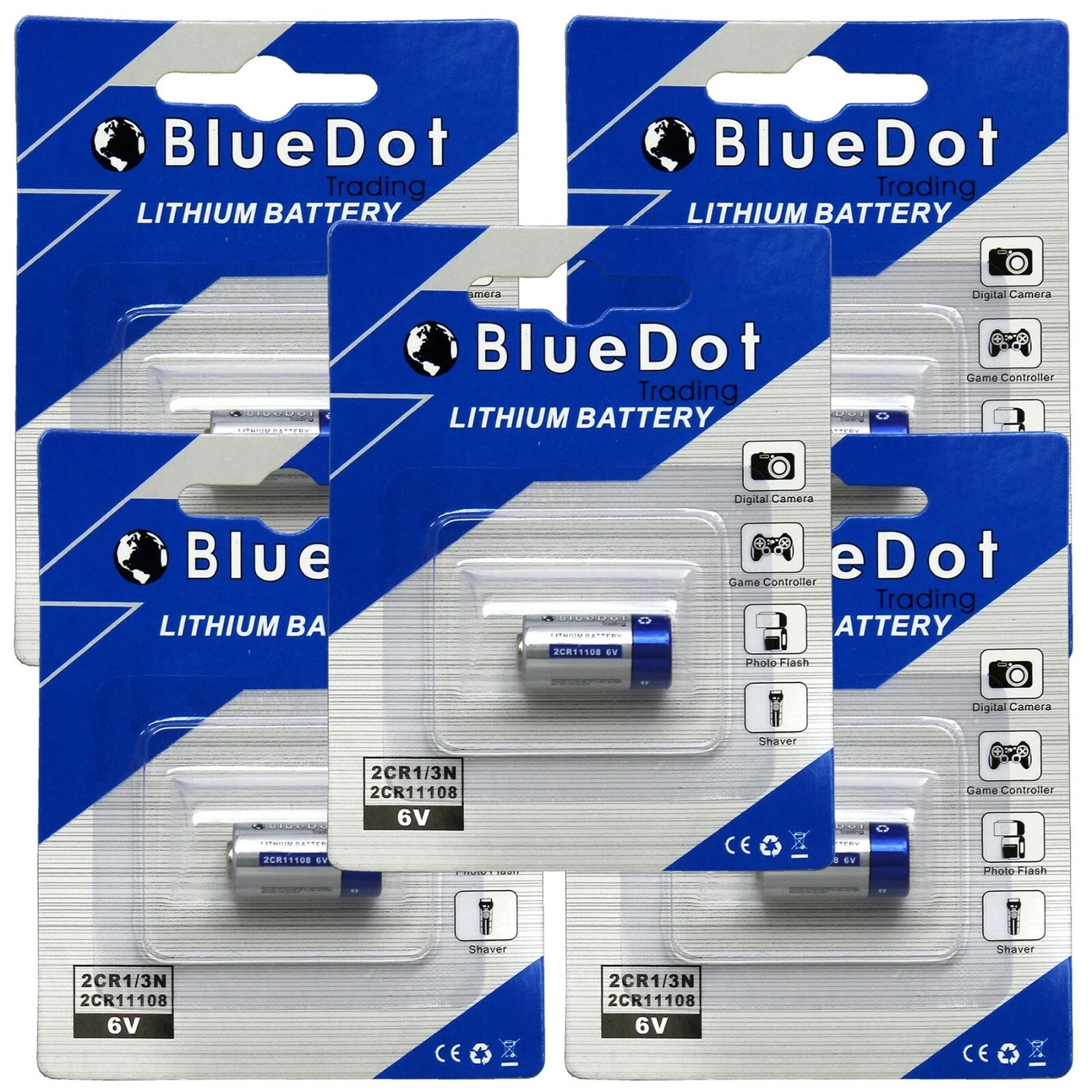 5 pc 2CR1/3N 6v lithium battery for use in dog collars and more SHIPS FROM CAL