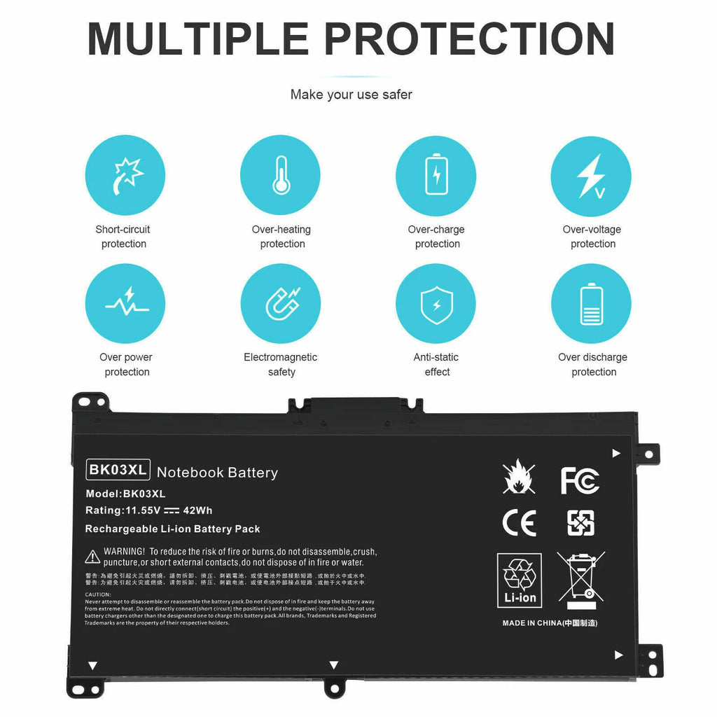 42Wh Battery BK03XL for HP Pavilion x360 14-BA000 14m-ba 916811-855 916366-541
