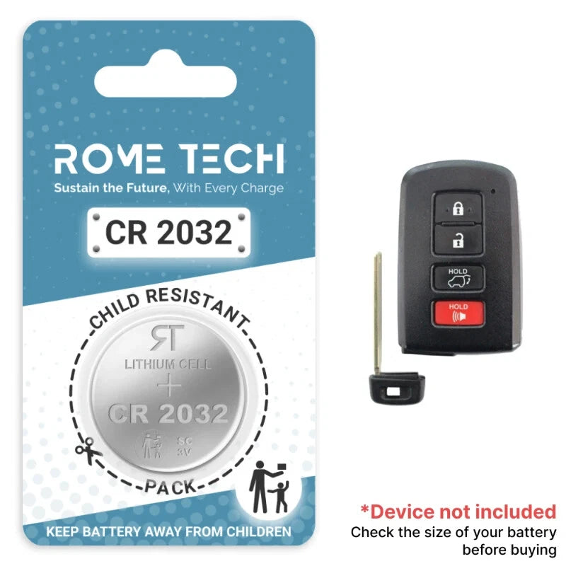 Key Fob Battery Replacement for Toyota Sequoia 2021 2020 2018 2017 2016 - 2001